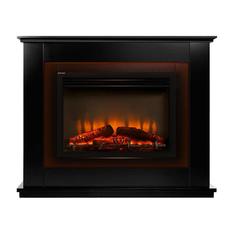 darrahopens Appliances > Heaters Devanti 2000W Electric Fireplace | Black MDF Mantle with Realistic 3D Flame | Fast Australian Heating| Darrahopens