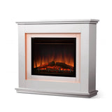 darrahopens Appliances > Heaters Devanti 2000W Electric Fireplace | White MDF Mantle with 3D Flame | Fast Heating | Darrahopens