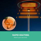 darrahopens Appliances > Heaters Devanti 2000w Electric Portable Patio Strip Heater