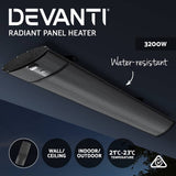 darrahopens Appliances > Heaters Devanti Electric Infrared Radiant Strip Heater 3200W Panel Heat Bar Remote Control