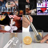 darrahopens Appliances > Kitchen Appliances Cocktail Shaker Set Bartender Kit with Bamboo frame and 12 Pieces Stainless Steel Bar Tool Set
