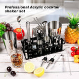 darrahopens Appliances > Kitchen Appliances Cocktail Shaker Set Boston 23-Piece Stainless Steel and Professional Bar Tools for Drink Mixing