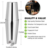 darrahopens Appliances > Kitchen Appliances Cocktail Shaker Set Boston 23-Piece Stainless Steel and Professional Bar Tools for Drink Mixing