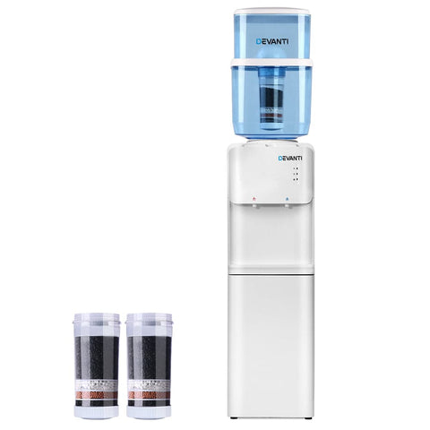 darrahopens Appliances > Kitchen Appliances Devanti 22L Water Cooler Dispenser Hot Cold Taps Purifier Filter Replacement