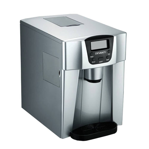 darrahopens Appliances > Kitchen Appliances Devanti 2L Portable Ice Cuber Maker & Water Dispenser - Silver