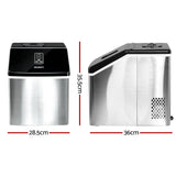 darrahopens Appliances > Kitchen Appliances DEVANTi 3.2L Portable Ice Cube Maker Cold Commercial Machine Stainless Steel