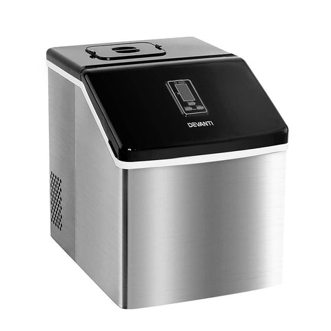 darrahopens Appliances > Kitchen Appliances DEVANTi 3.2L Portable Ice Cube Maker Cold Commercial Machine Stainless Steel
