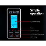 darrahopens Appliances > Kitchen Appliances DEVANTI 3.2L Portable Ice Cube Maker Machine Benchtop Counter Black