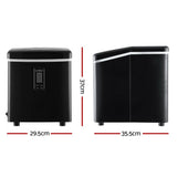 darrahopens Appliances > Kitchen Appliances DEVANTI 3.2L Portable Ice Cube Maker Machine Benchtop Counter Black