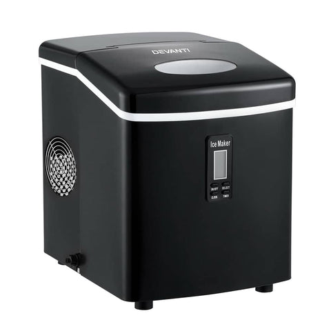 darrahopens Appliances > Kitchen Appliances DEVANTI 3.2L Portable Ice Cube Maker Machine Benchtop Counter Black