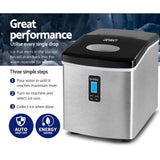 darrahopens Appliances > Kitchen Appliances Devanti 3.2L Stainless Steel Portable Ice Cube Maker