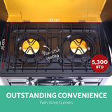 darrahopens Appliances > Kitchen Appliances Devanti 3 Burner Portable Oven - Black & Yellow