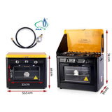 darrahopens Appliances > Kitchen Appliances Devanti 3 Burner Portable Oven - Black & Yellow
