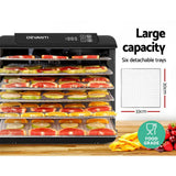 darrahopens Appliances > Kitchen Appliances Devanti 6 Tray Food Dehydrators Commercial Beef Jerky Maker Fruit Dryer Black