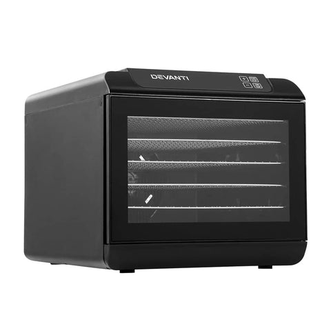 darrahopens Appliances > Kitchen Appliances Devanti 6 Tray Food Dehydrators Commercial Beef Jerky Maker Fruit Dryer Black