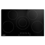 darrahopens Appliances > Kitchen Appliances Devanti 90cm Ceramic Cooktop Electric Cook Top 5 Burner Stove Hob Touch Control 6-Zones