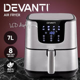 darrahopens Appliances > Kitchen Appliances Devanti Air Fryer 7L LCD Fryers Oil Free Oven Airfryer Kitchen Healthy Cooker