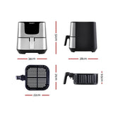 darrahopens Appliances > Kitchen Appliances Devanti Air Fryer 7L LCD Fryers Oil Free Oven Airfryer Kitchen Healthy Cooker