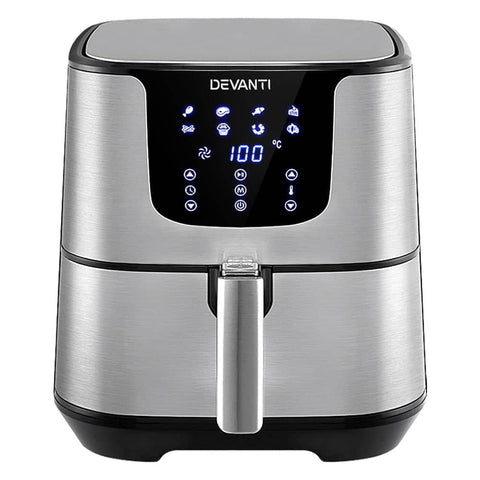 darrahopens Appliances > Kitchen Appliances Devanti Air Fryer 7L LCD Fryers Oil Free Oven Airfryer Kitchen Healthy Cooker
