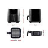 darrahopens Appliances > Kitchen Appliances Devanti Air Fryer 7L LCD Fryers Oven Airfryer Kitchen Healthy Cooker Stainless Steel