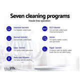 darrahopens Appliances > Kitchen Appliances Devanti Benchtop Dishwasher 6 Place Setting Counter Bench Top Dish Washer Black