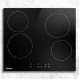 Darrahopens Appliances > Kitchen Appliances Devanti Ceramic Cooktop 60cm Electric Cooker 4 Burner Stove Hob Touch Control
