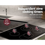 Darrahopens Appliances > Kitchen Appliances Devanti Ceramic Cooktop 77cm Electric Cooker 4 6 Burner Stove Hob Touch Control