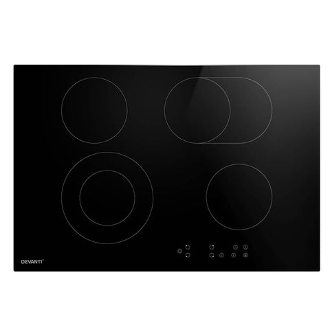 Darrahopens Appliances > Kitchen Appliances Devanti Ceramic Cooktop 77cm Electric Cooker 4 6 Burner Stove Hob Touch Control
