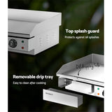 Darrahopens Appliances > Kitchen Appliances Devanti Commercial Electric Griddle BBQ Grill Hot Plate Stainless Steel 4400W