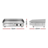 Darrahopens Appliances > Kitchen Appliances Devanti Commercial Electric Griddle BBQ Grill Hot Plate Stainless Steel 4400W