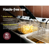 darrahopens Appliances > Kitchen Appliances Devanti Commercial Electric Single Deep Fryer - Silver
