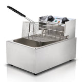 darrahopens Appliances > Kitchen Appliances Devanti Commercial Electric Single Deep Fryer - Silver