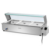 darrahopens Appliances > Kitchen Appliances Devanti Commercial Food Warmer Bain Marie Electric Buffet Pan Stainless Steel