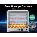 darrahopens Appliances > Kitchen Appliances Devanti Commercial Food Warmer Pie Hot Display Showcase Cabinet Stainless Steel