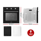Darrahopens Appliances > Kitchen Appliances Devanti Electric Built In Wall Oven 60cm Convection Grill Ovens Stainless Steel