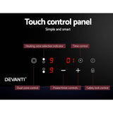 darrahopens Appliances > Kitchen Appliances Devanti Electric Ceramic Cooktop 30cm Kitchen Cooker Cook Top Hob Touch Control 3-Zones