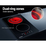 darrahopens Appliances > Kitchen Appliances Devanti Electric Ceramic Cooktop 30cm Kitchen Cooker Cook Top Hob Touch Control 3-Zones