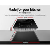 darrahopens Appliances > Kitchen Appliances Devanti Electric Ceramic Cooktop 30cm Kitchen Cooker Cook Top Hob Touch Control 3-Zones