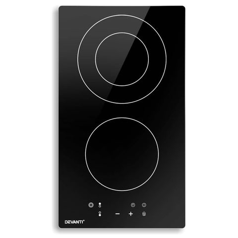 darrahopens Appliances > Kitchen Appliances Devanti Electric Ceramic Cooktop 30cm Kitchen Cooker Cook Top Hob Touch Control 3-Zones