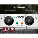 darrahopens Appliances > Kitchen Appliances Devanti Electric Commercial Deep Fryer Twin Frying Basket Chip Cooker Kitchen