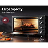 darrahopens Appliances > Kitchen Appliances Devanti Electric Convection Oven Bake Benchtop Rotisserie Grill 45L