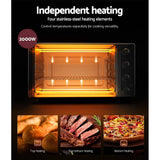 darrahopens Appliances > Kitchen Appliances Devanti Electric Convection Oven Bake Benchtop Rotisserie Grill 60L