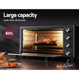 darrahopens Appliances > Kitchen Appliances Devanti Electric Convection Oven Bake Benchtop Rotisserie Grill 60L