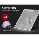 darrahopens Appliances > Kitchen Appliances DEVANTI Fixed Range Hood Rangehood Stainless Steel Kitchen Canopy 90cm 900mm