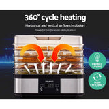 darrahopens Appliances > Kitchen Appliances Devanti Food Dehydrator with 5 Trays - Silver