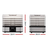darrahopens Appliances > Kitchen Appliances Devanti Food Dehydrator with 5 Trays - Silver