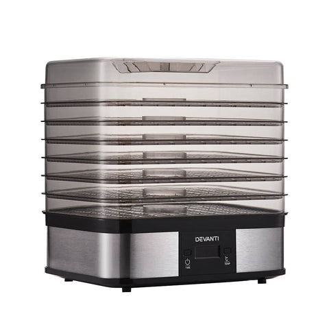 darrahopens Appliances > Kitchen Appliances Devanti Food Dehydrator with 7 Trays - Silver