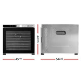 darrahopens Appliances > Kitchen Appliances Devanti Food Dehydrators Beef Jerky Dehydrator Fruit Dryer Stainless Steel