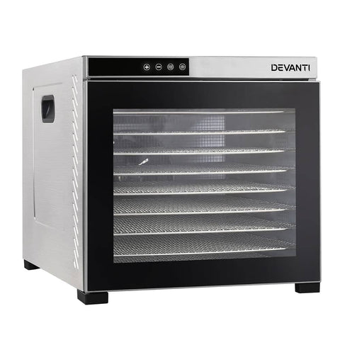 darrahopens Appliances > Kitchen Appliances Devanti Food Dehydrators Beef Jerky Dehydrator Fruit Dryer Stainless Steel