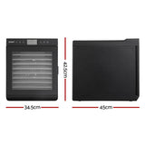 darrahopens Appliances > Kitchen Appliances Devanti Food Dehydrators Stainless Steel Jerky Dehydrator Fruit Dryer 10 Trays